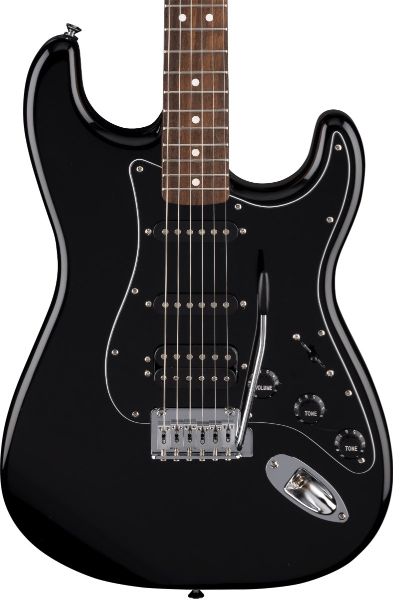 Fender Standard Stratocaster HSS, Laurel Fingerboard, Black Pickguard, Black