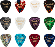 Fender 351 Shape, Celluloid Medley, Extra Heavy confezione da 12 Plettri