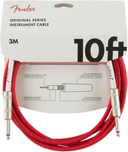 Fender Original Series Instrument Cable, 10', Fiesta Red 3 metri