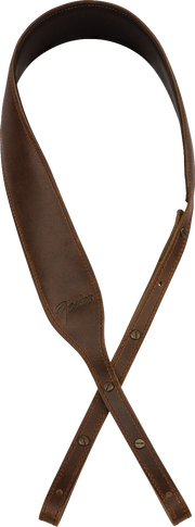 Fender Paramount Banjo Leather Strap, Brown Tracolla per Banjo