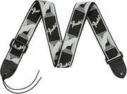 FENDER 2" Monogrammed Strap Black/Light Grey/Dark Grey Tracolla