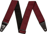 Fender Houndstooth Strap, Red Tracolla per Chitarra