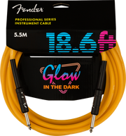 Fender Professional Glow in the Dark Cable, Orange, 18.6'