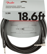 Fender Professional Series Instrument Cable, Straight/Angle, 18.6', Black 5,5 metri
