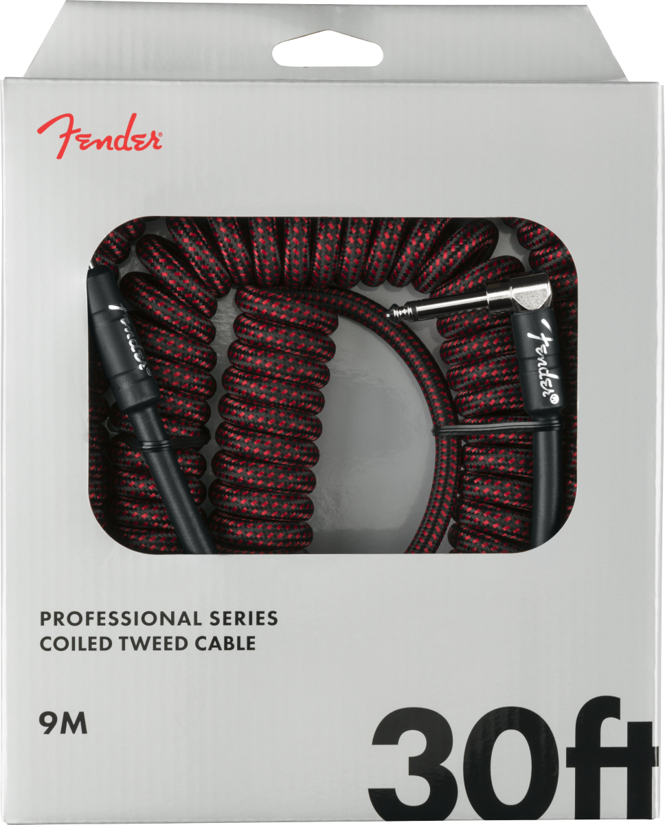 Fender Professional Coil Cable, 30', Red Tweed mt 9 Cavo per Chitarra