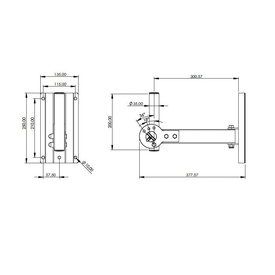 QUIK LOK - QL/950 COPPIA DI SUPPORTI A MURO PER CASSE