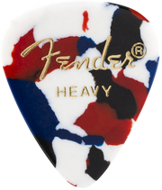Fender Classic Celluloid, Confetti, 351 Shape, Heavy, 12 Count (confezione da 12 plettri)