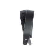 Tracolla per chitarra D'Addario Accessories Classic, in pelle nera, con cucitura a vista
