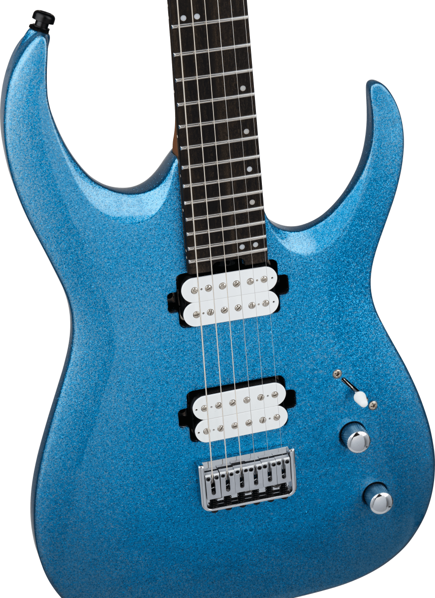 Jackson Pro Series Signature Misha Mansoor Juggernaut HT6, Ebony Fingerboard, Blue Sparkle