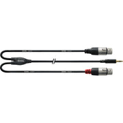 CORDIAL - CFY 3 WFF Cavo Y Stereo, Mini Jack TRS/2x XLR Femmina REAN 3 m