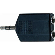 Quik Lok AD/266 Adattatore audio 2 Jack 6.3 mm stereo femmina / Jack 3.5 mm stereo.