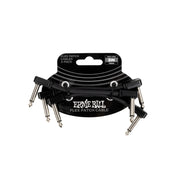 ERNIE BALL 6443 FLEX PATCH CABLE BLACK 8CM 3PK