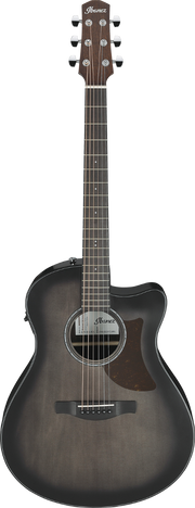 IBANEZ AAM70CE Transparent Charcoal Burst Low Gloss Top, Natural Open Pore Back