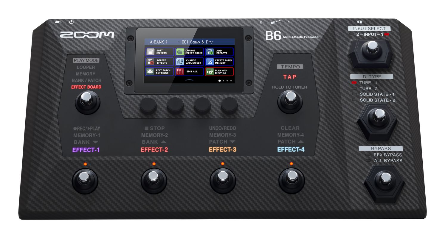 Zoom B6 - Pedaliera multieffetto e IR loader per basso