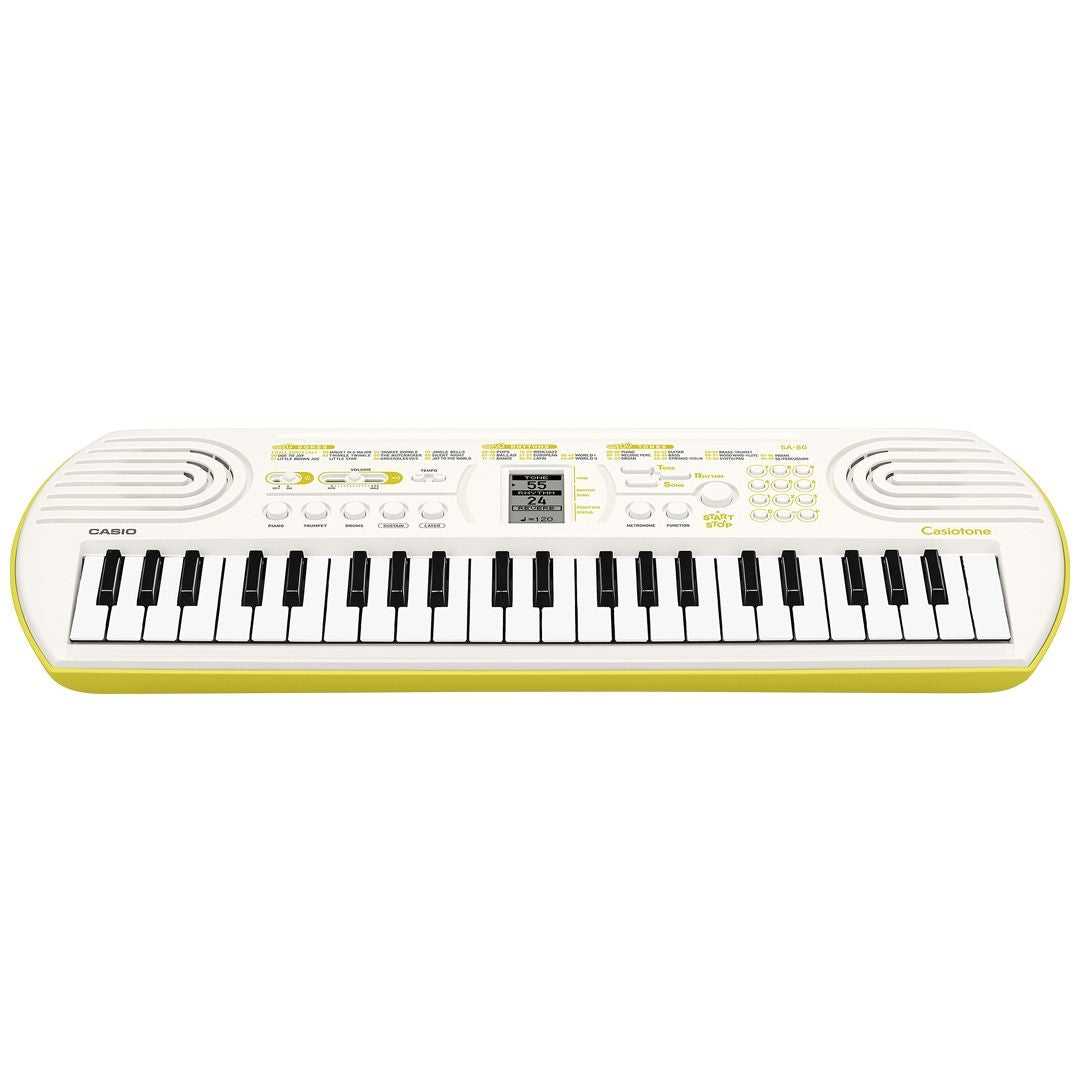 Casio SA-80 Tastiera a 44 tasti MINI Bianca con borsa e alimentatore