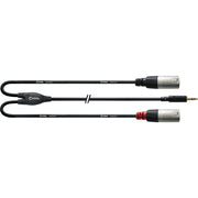Cordial - CFY 3 WMM Cavo Y Stereo, Mini Jack TRS/2x XLR Maschio REAN 3 m