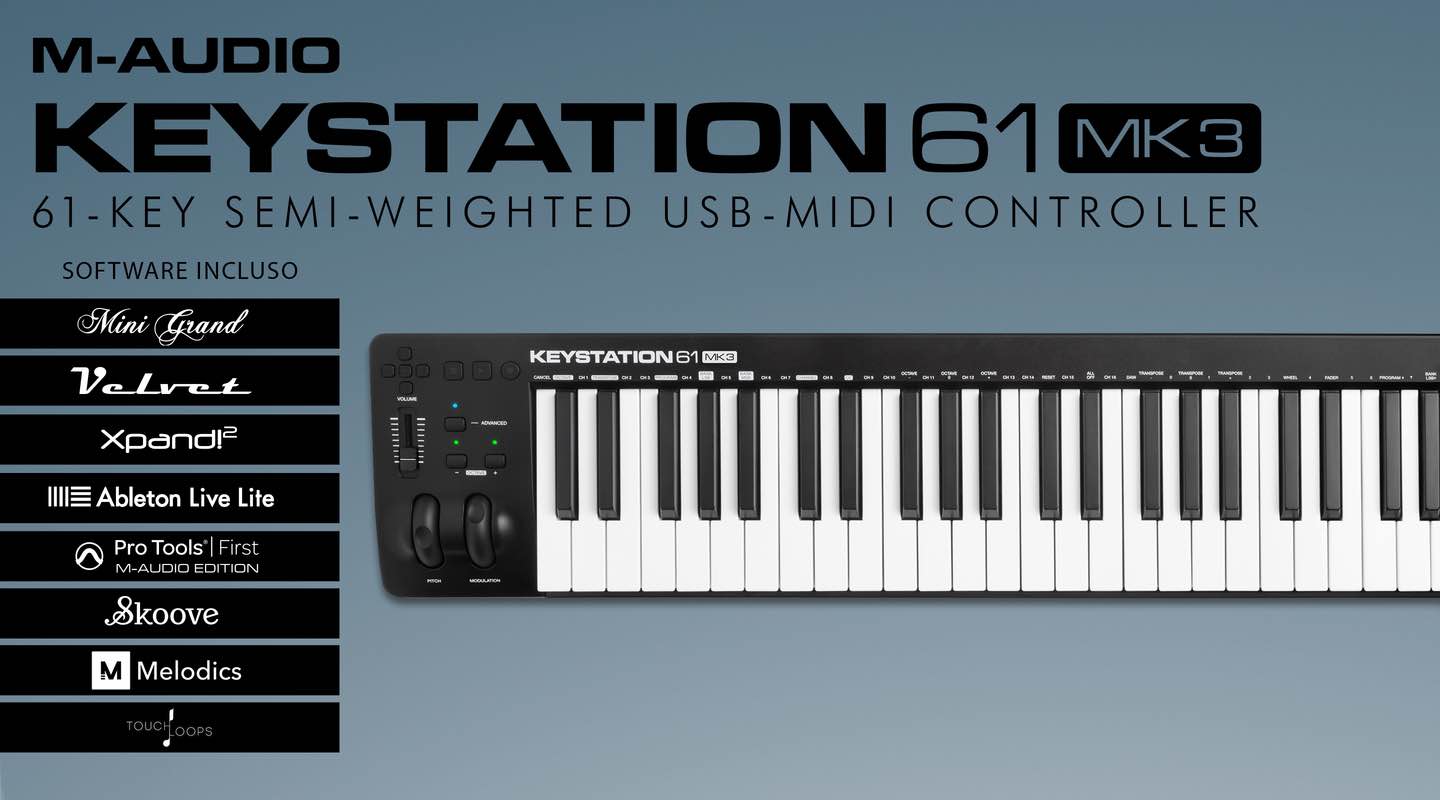 M-AUDIO Keystation 61 MK3 Master Keyboard MIDI USB