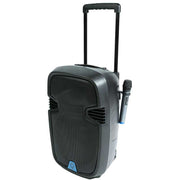 Oqan QLS-12 Travel Wireless Cassa portatile trolley a batteria + 2 radiomicrofoni