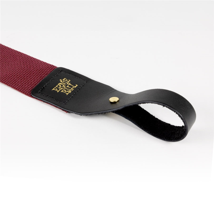 ERNIE BALL - 5367 POLYPRO ACOUSTIC GTR STRAP BURGUNDY
