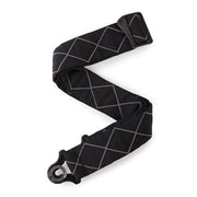 D'Addario JD50BAL02 Auto Lock Guitar Strap, Black Padded Diamonds