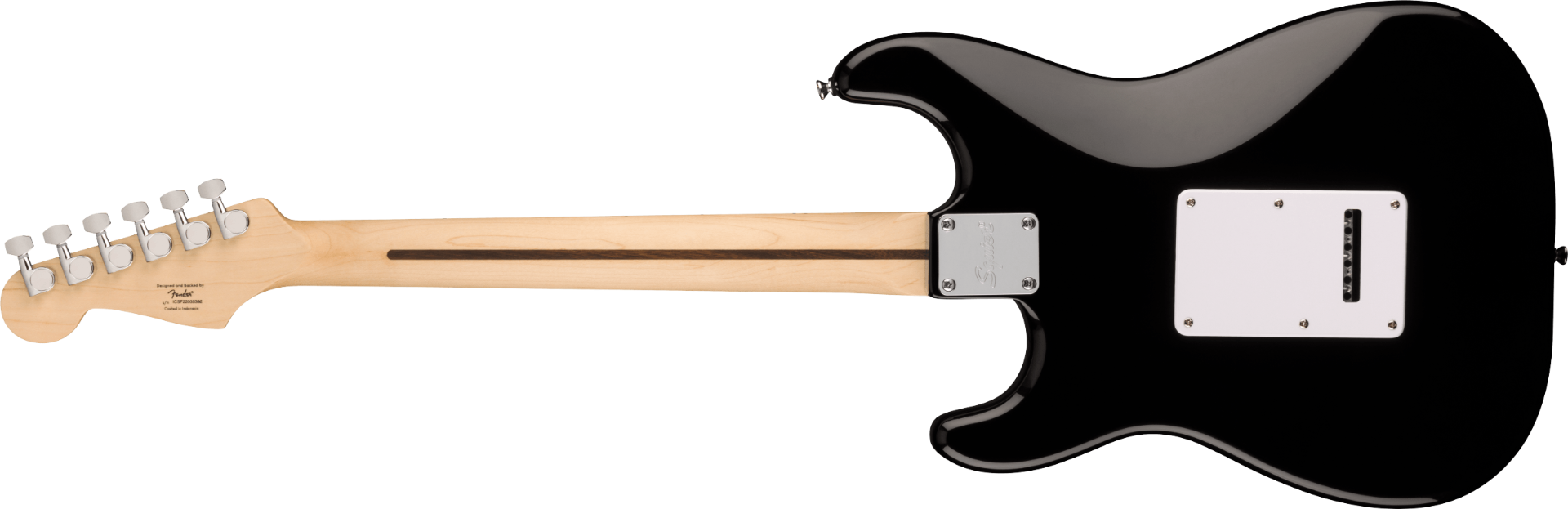 Fender Squier Sonic Stratocaster, Maple Fingerboard, White Pickguard, Black
