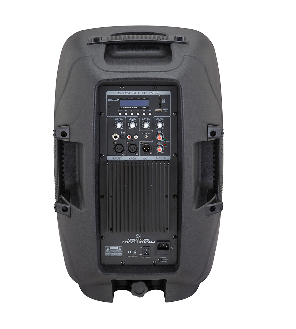 SOUNDSATION GO-SOUND 12AM Diffusore amplificato in polipropilene 12" 880 Watt con lettore MP3/Bluetooth