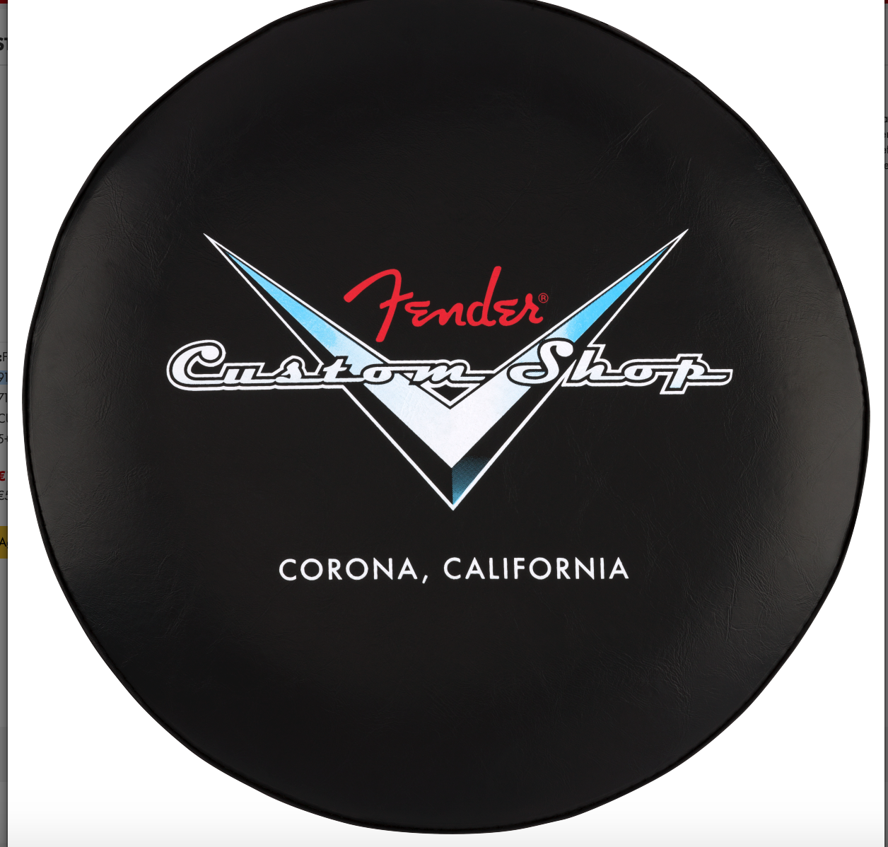Fender Sgabello Custom Shop Chevron Logo Barstool, Black/Chrome, 24" (cm 60)