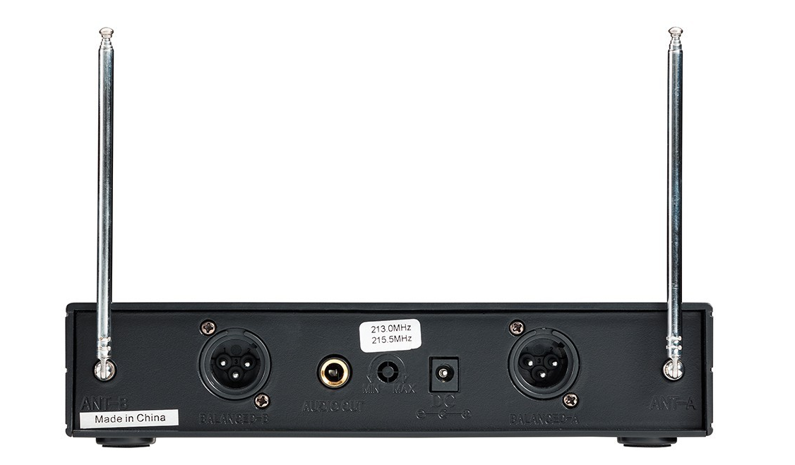 SOUNDSATION WF-V21PPA Radiomicrofono VHF Doppio Plug and Play con 2 Bodypack e Archetti (213.0 MHz - 215.5 MHz)