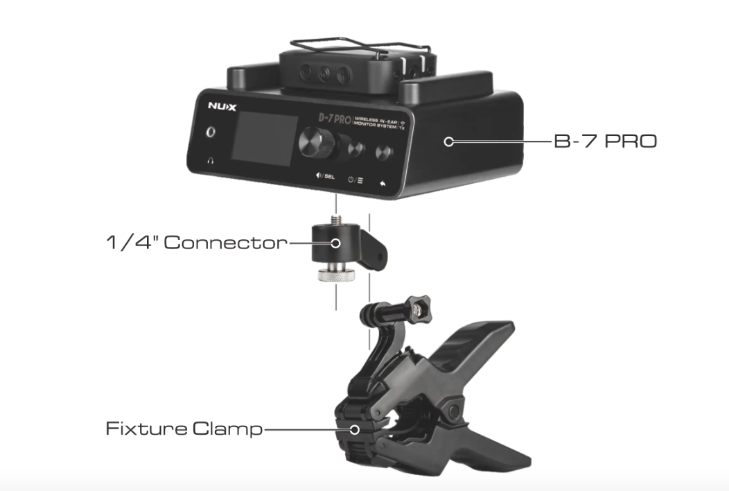 NUX NFC-01 Clamp di fissaggio per NUX B-7 PRO
