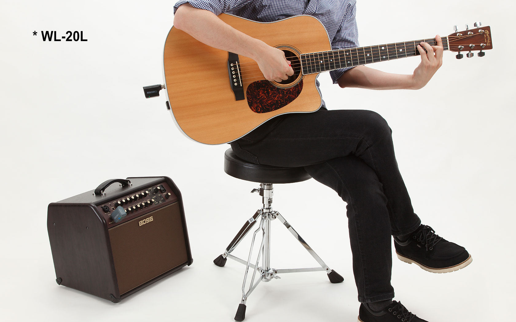 Boss WL-20L Sistemi Wireless per chitarra/basso (con pick attivi) senza simulazione del Tono del Cavo