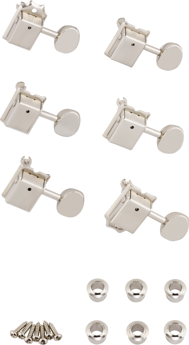 Fender Vintage-Style Strat/Tele Tuners, Nickel (6)