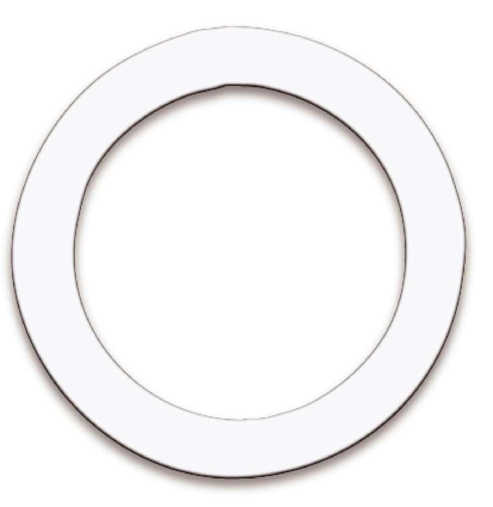 Remo DM-000501 Sagoma per taglio foro pelle cassa bianco da 5"