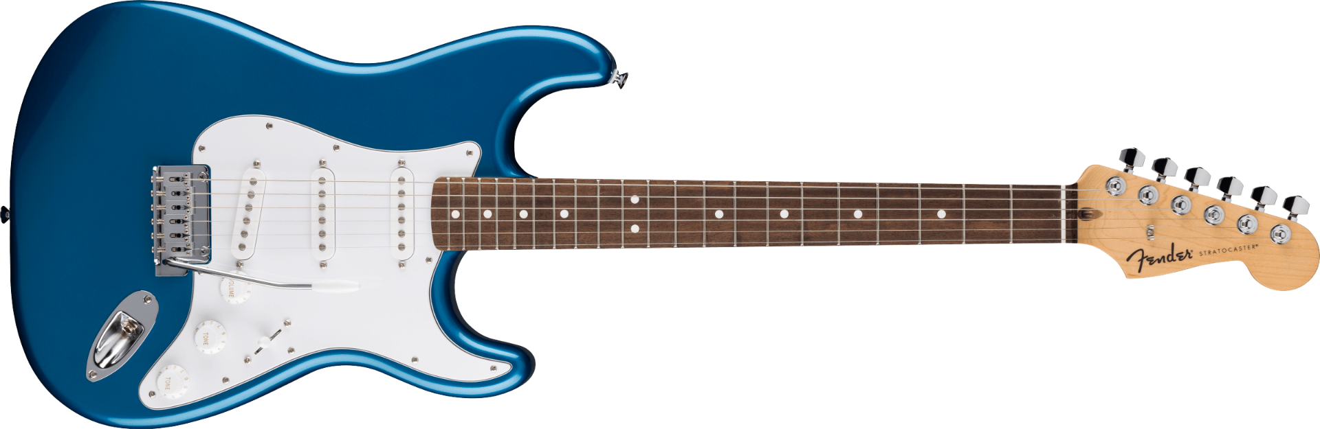 Fender Standard Stratocaster, Laurel Fingerboard, White Pickguard, Aqua Marine Metallic