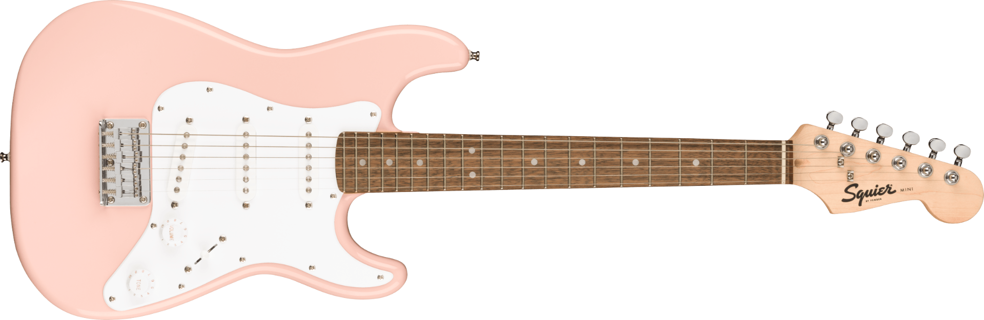 Fender Squier Mini Stratocaster, Laurel Fingerboard, Shell Pink