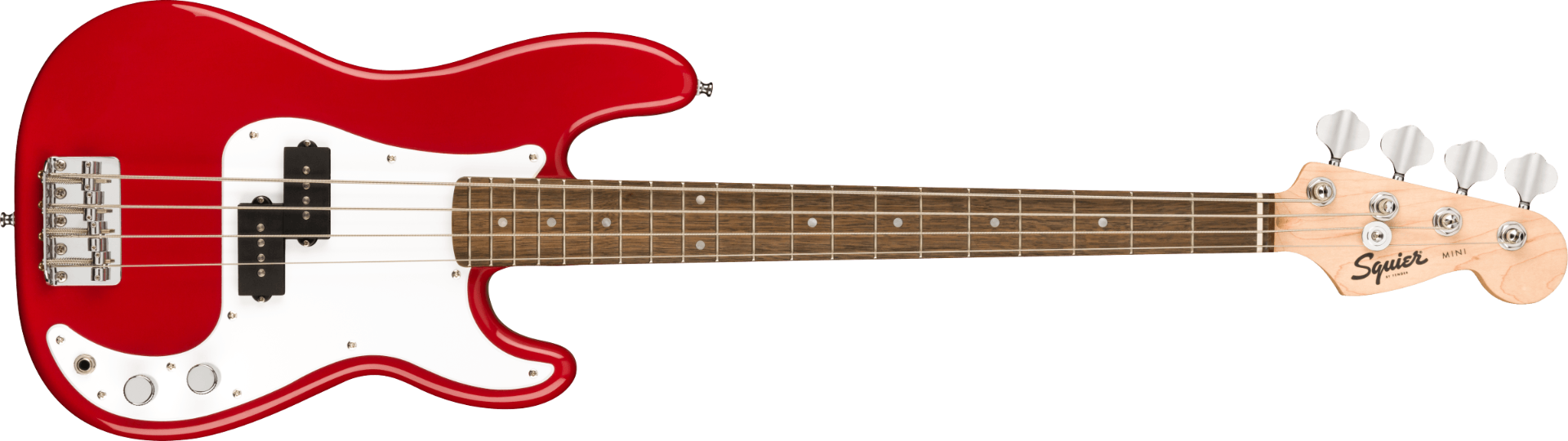Fender Squier Mini P Bass Basso Elettrico a Scala Ridotta Dakota Red