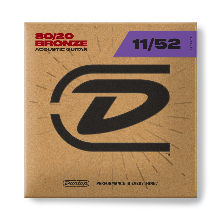 DUNLOP - DAB1152 ACOUSTIC 80/20 BRONZE, MEDIUM LIGHT SET/6