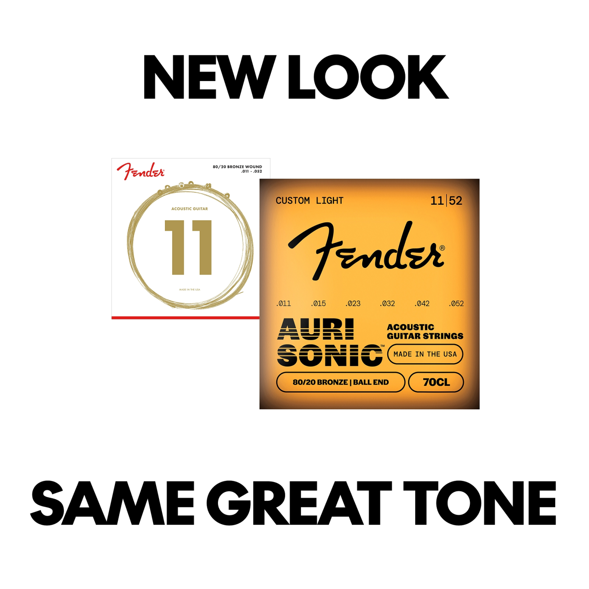 Fender Bronze Acoustic Strings Ball End 70CL New Look