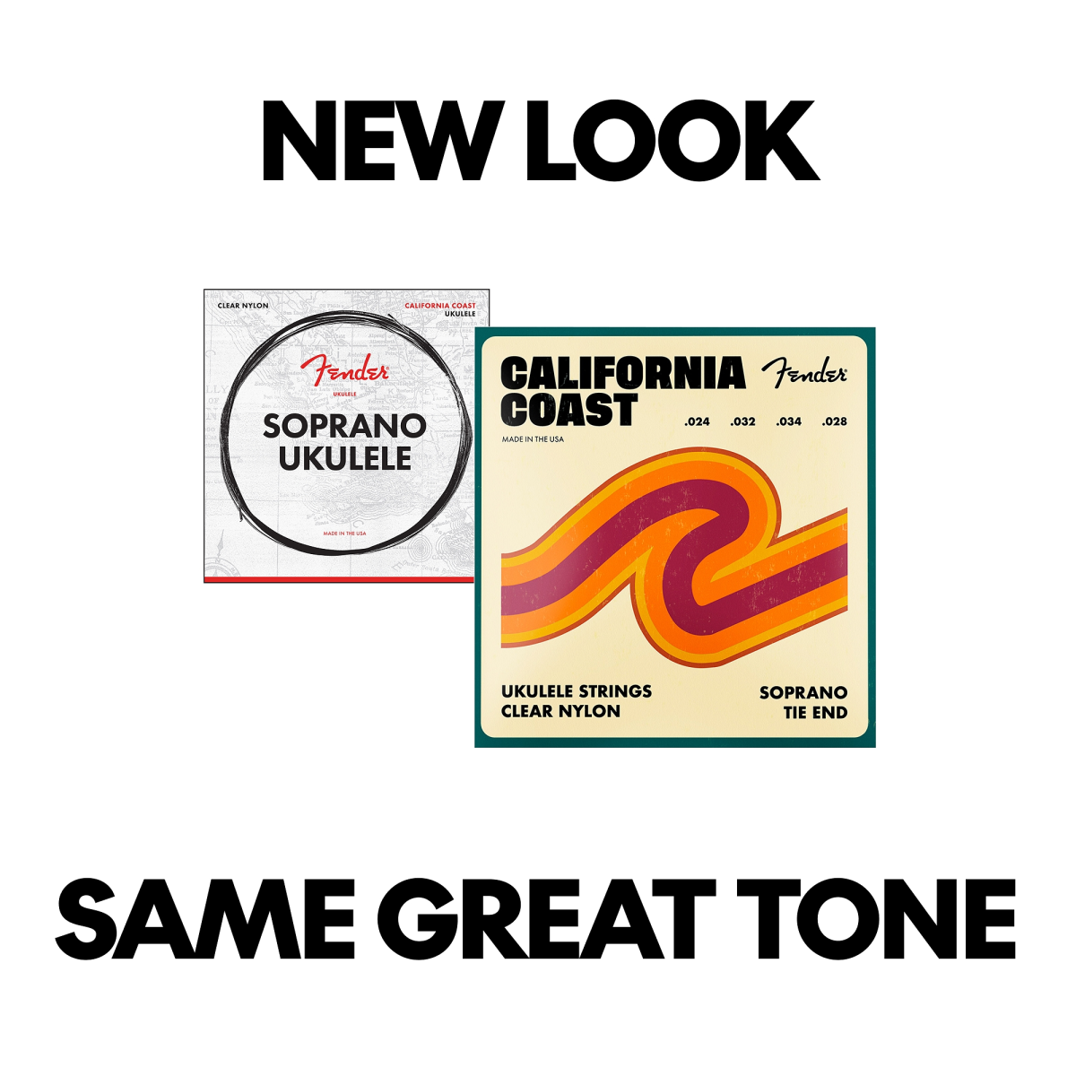 Fender Soprano Ukulele Strings, Set of Four New Look
