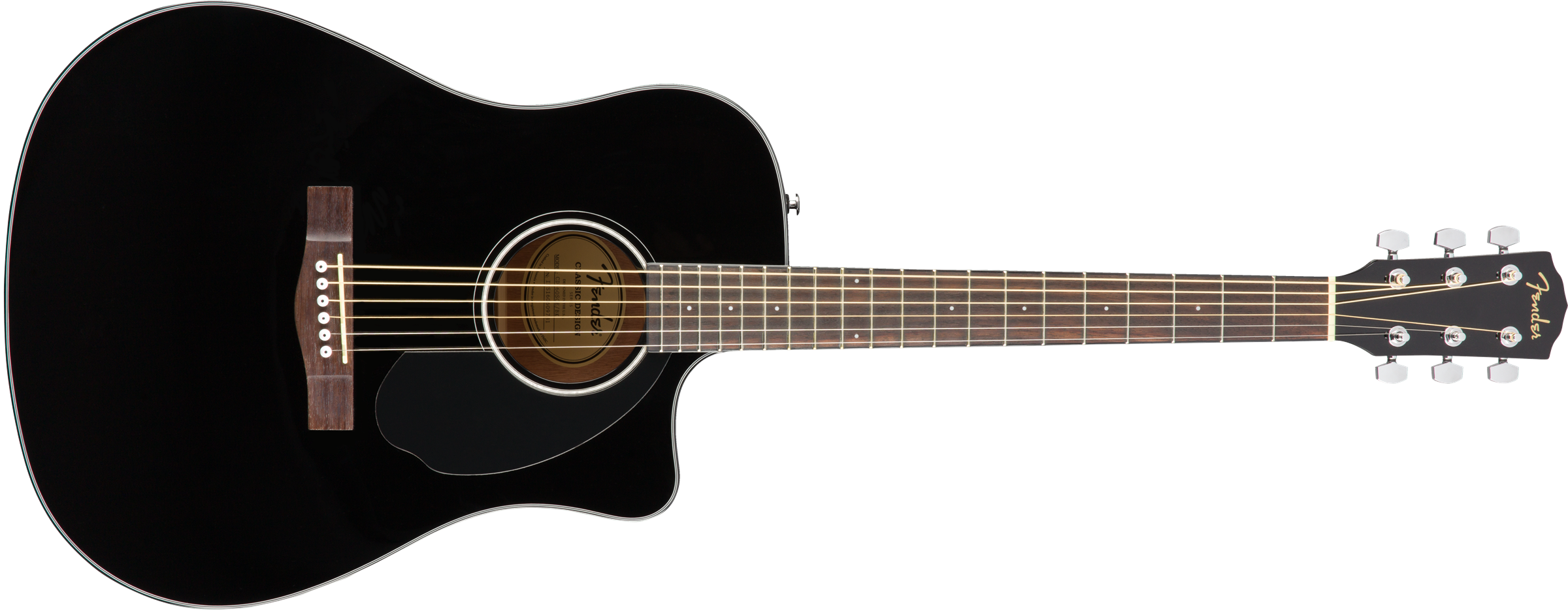 Fender CD-60SCE Dreadnought, Walnut Fingerboard, Black