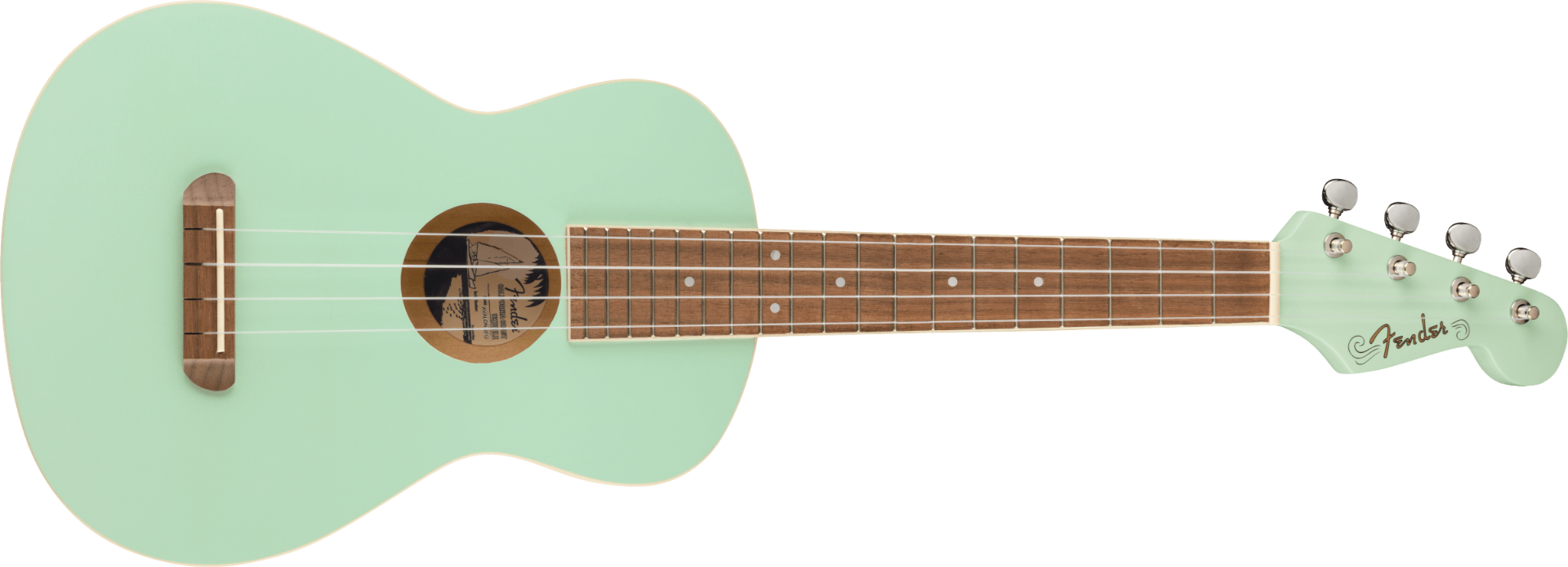 Fender Avalon Tenor Ukulele, Walnut Fingerboard, Surf Green