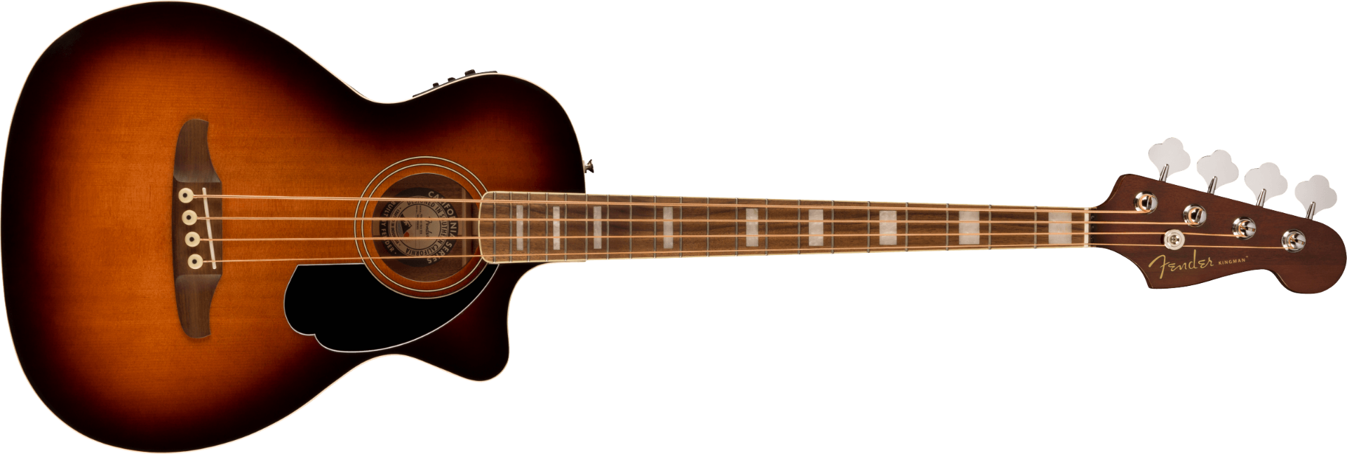 Fender Kingman Bass, Walnut Fingerboard, Black Pickguard, Shaded Edge Burst