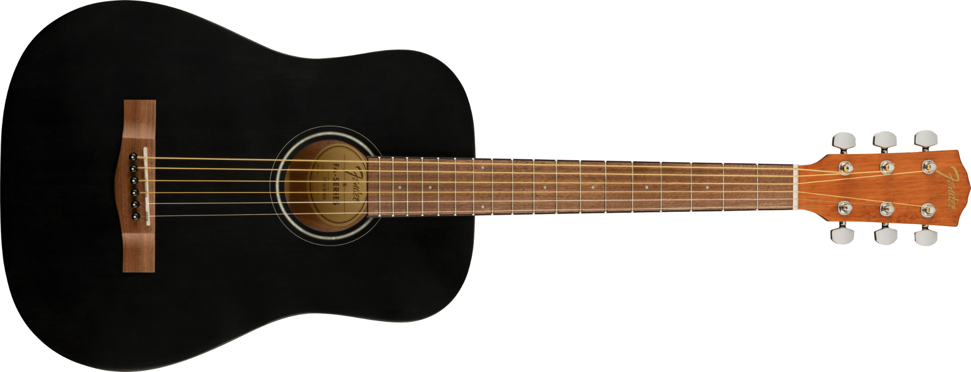 Fender FA-15 3/4 Scale Steel con Gig Bag, Walnut Fingerboard, Black (acustica 3/4)
