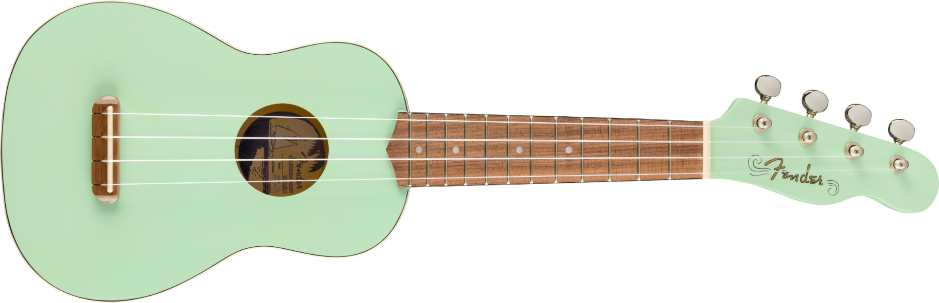 Fender Venice Soprano Ukulele, Walnut Fingerboard, Surf Green