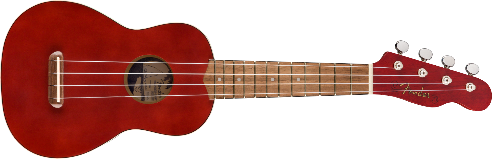 Fender Venice Soprano Uke, Walnut Fingerboard, Cherry