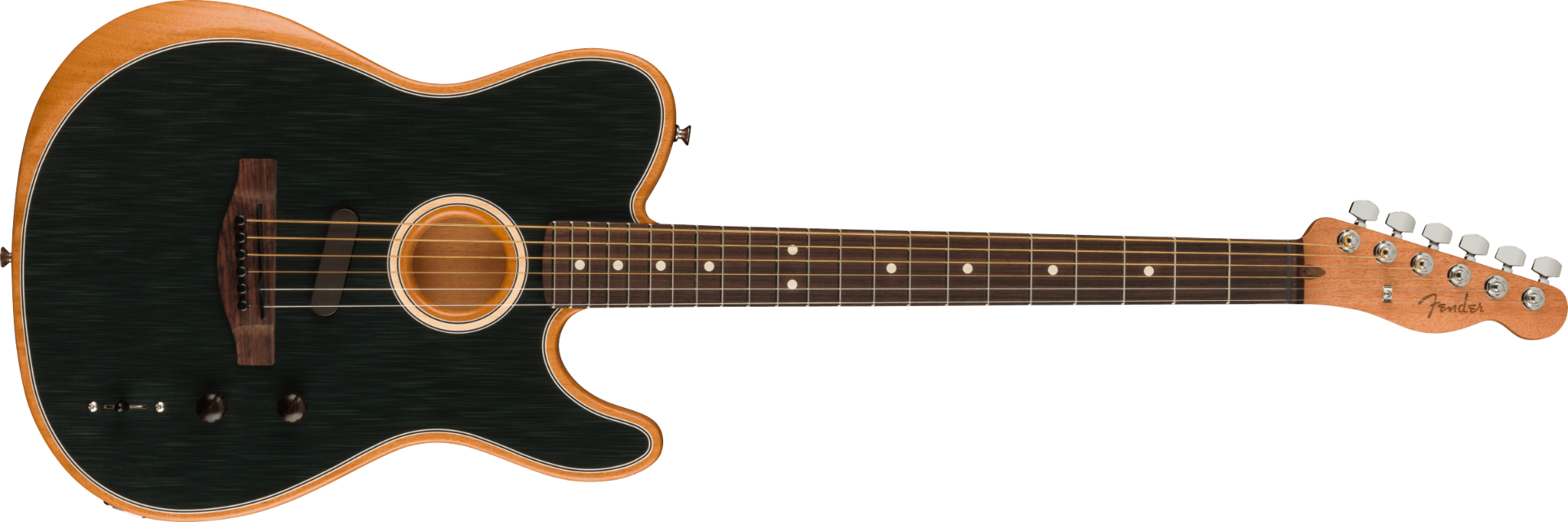 Fewnder Acoustasonic Player Telecaster, Rosewood Fingerboard, Brushed Black