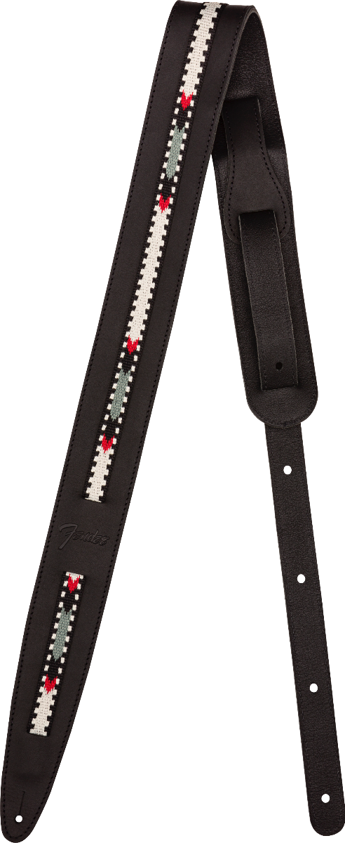 Fender Paramount Acoustic Leather Strap, Black