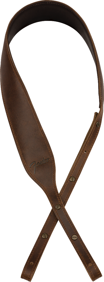 Fender Paramount Banjo Leather Strap, Brown Tracolla per Banjo