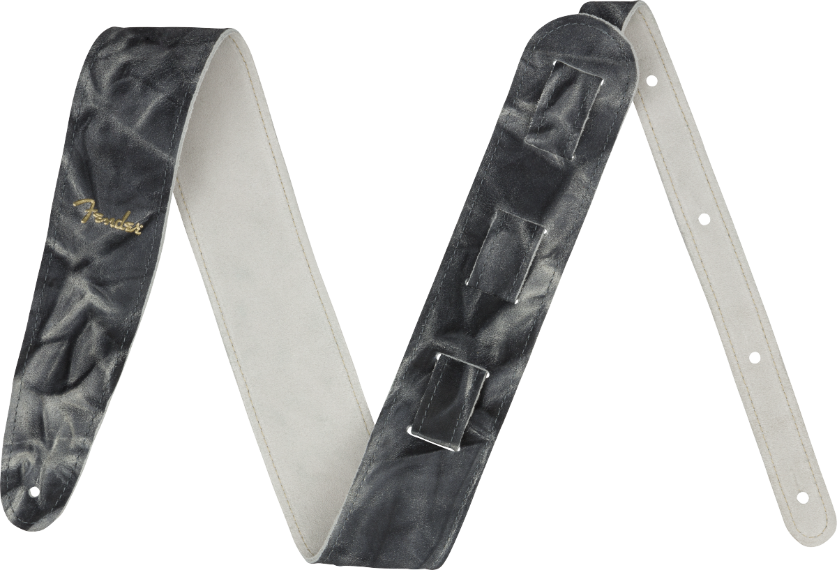 Fender Tie Dye Leather Strap, Black