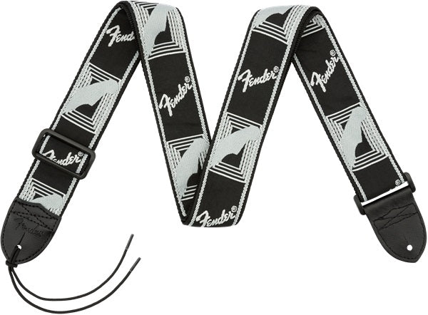FENDER 2" Monogrammed Strap Black/Light Grey/Dark Grey Tracolla