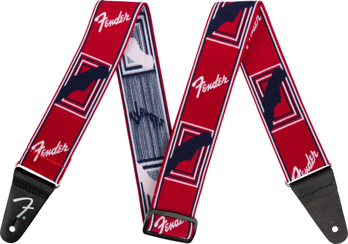 Fender Weighless  2" Mono Strap, Red/White/Blue Tracolla per Chitarra